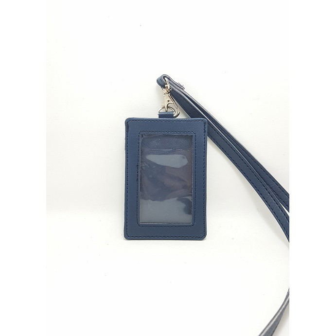 

Name Tag ID Biru Navy Card Holder Kulit Lanyard NameTag ID Card Holder