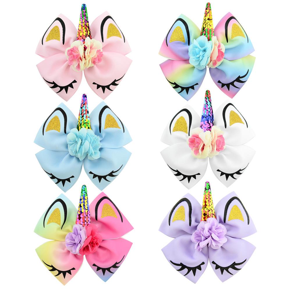 Jepit Rambut Sequin Glitter Bentuk Unicorn 7 untuk Anak Jepit Rambut Sequin Glitter Bentuk Unicorn 7 untuk Anak