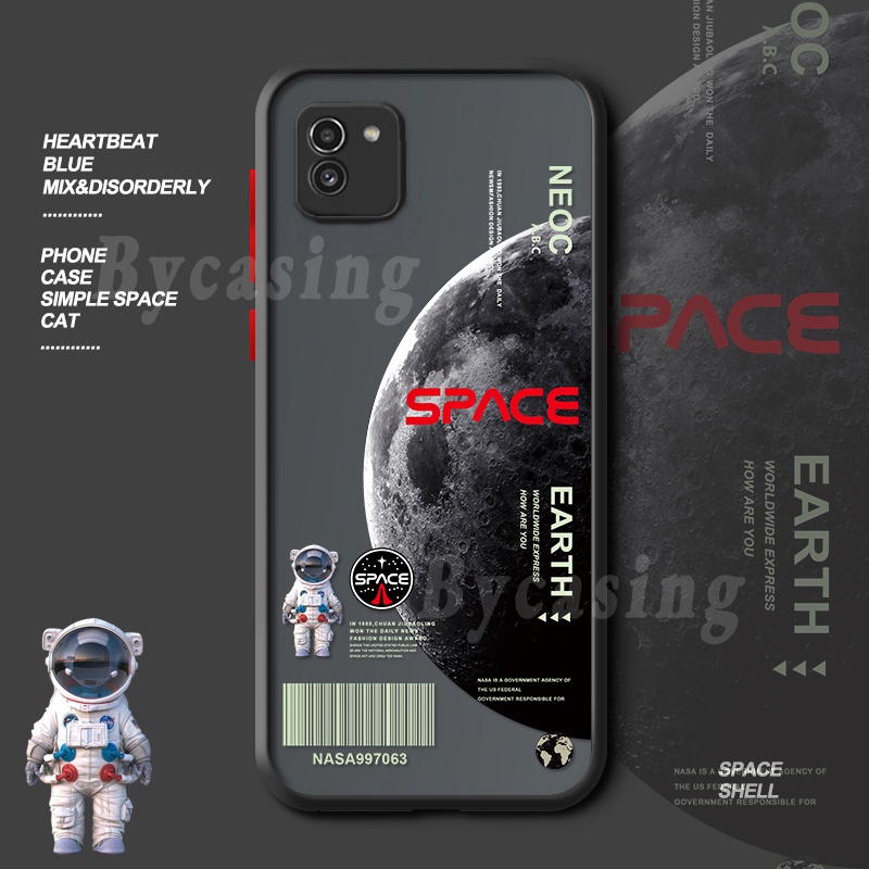 Case Matte Desain NASA Astronot Untuk Samsung A03 A03S A02S A12 A21S A52S A72 A10 A20 A22 A50 A51 A71