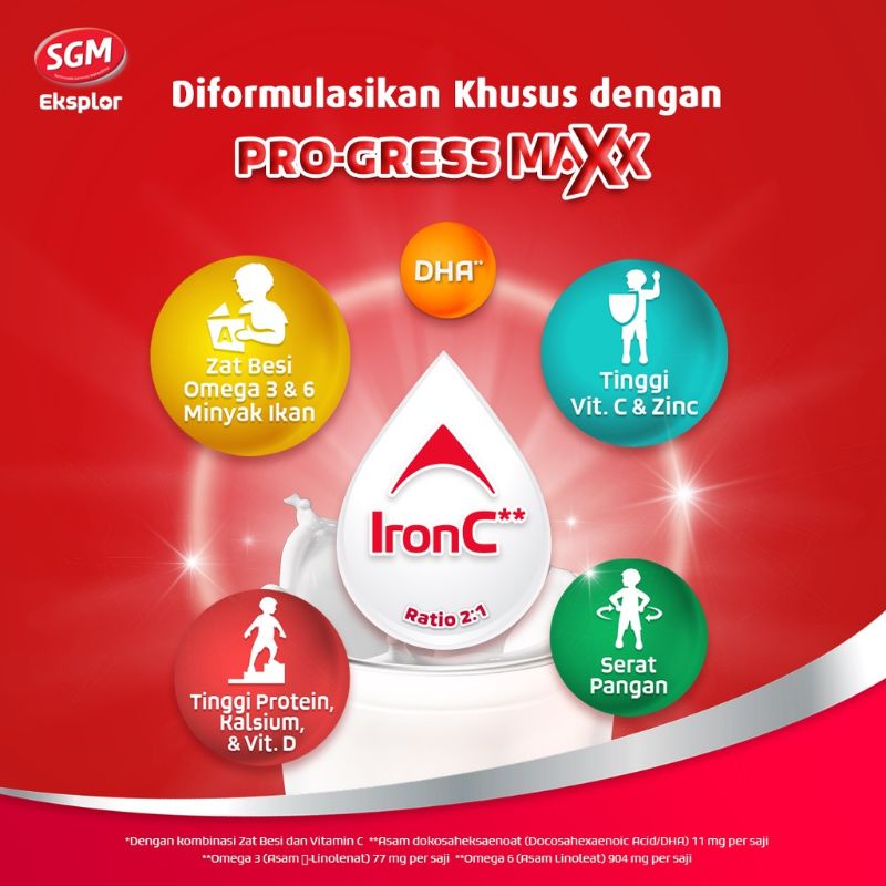 SGM Eksplor Belajar 3+ Pro-GressMaxx Madu, Vanila dan Coklat Susu Bubuk 400gr