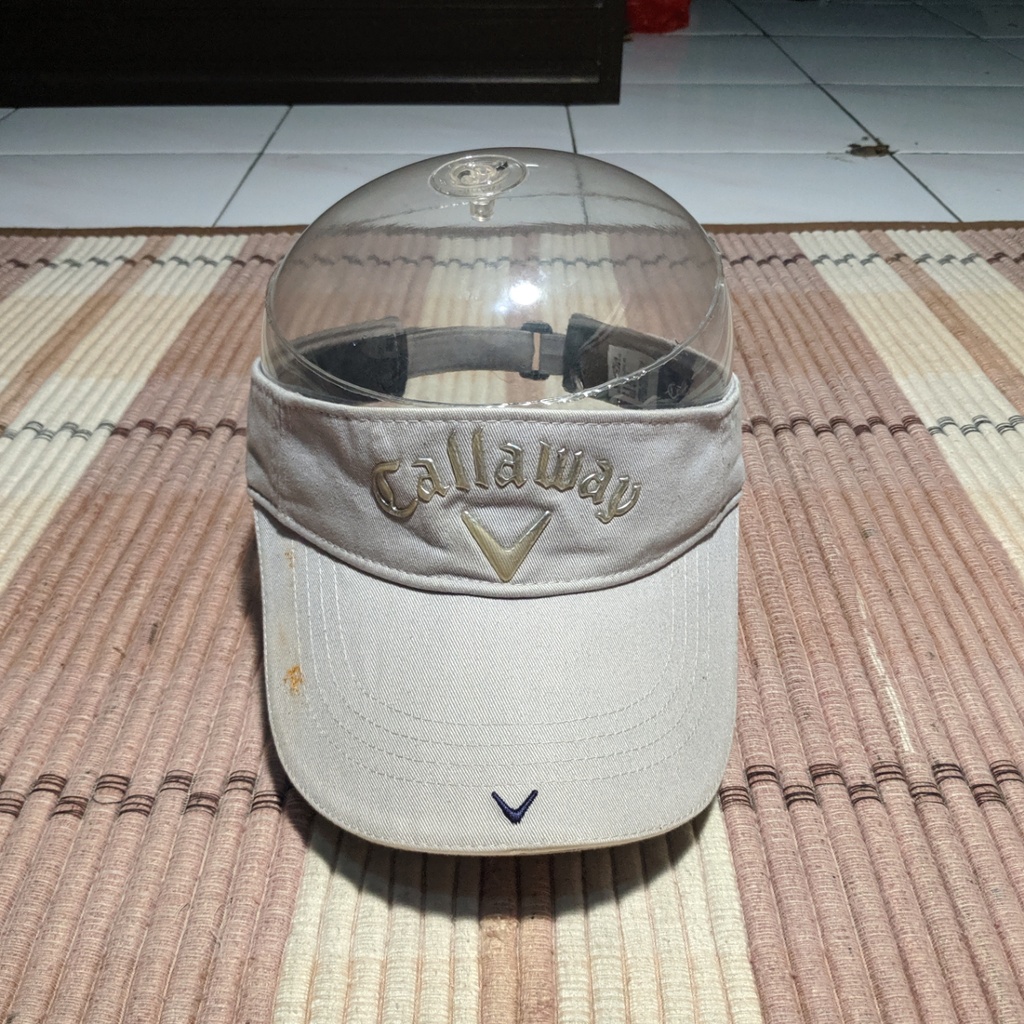 Topi Visor CALLAWAY GOLF ODYSSEY Grey Cap Original Second Preloved