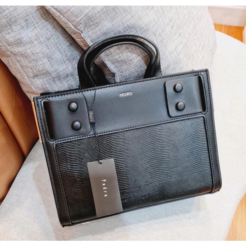 Pedro Lizard Effect Top Handle Bag