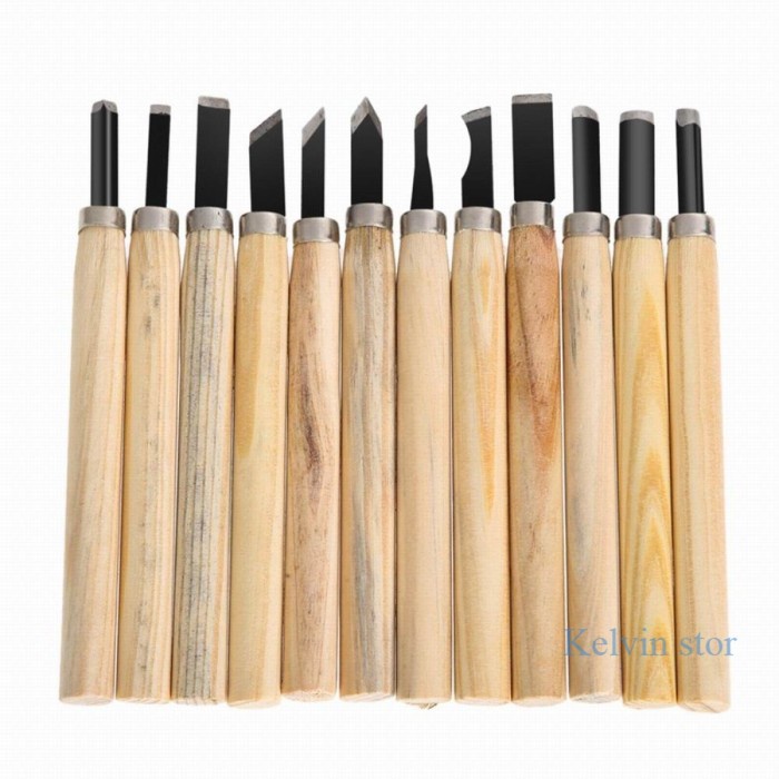 

Pisau Ukir Pahat Kayu Profesional Set 12 in 1 Wood Carving Knife