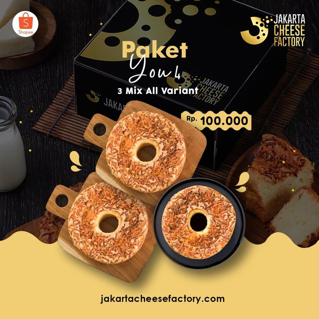 Jual Paket isi 3 Box Mix All Variant Jakarta Cheese Factory Shopee