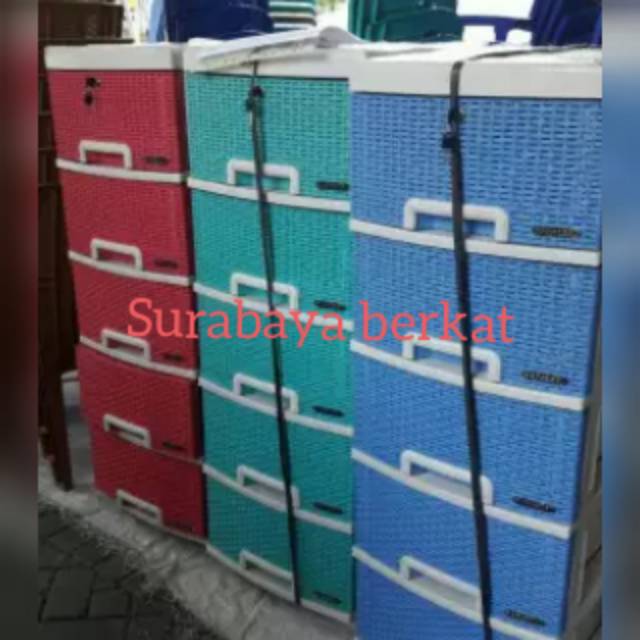 Loker plastik napolly ssn 5 rotan pastel series