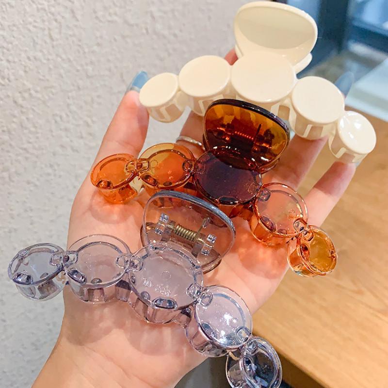 1PC Ins Style Large Vintage Hair Clip Acrylic Solid Color Simple Hairpin Face Wash Makeup Hair Accessories