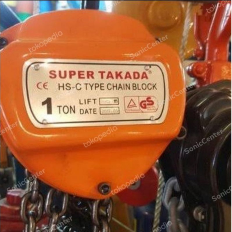 SUPER TAKADA CHAIN BLOCK 3 TON × 3 METER - CHAIN BLOCK 3 TON × 3 METER