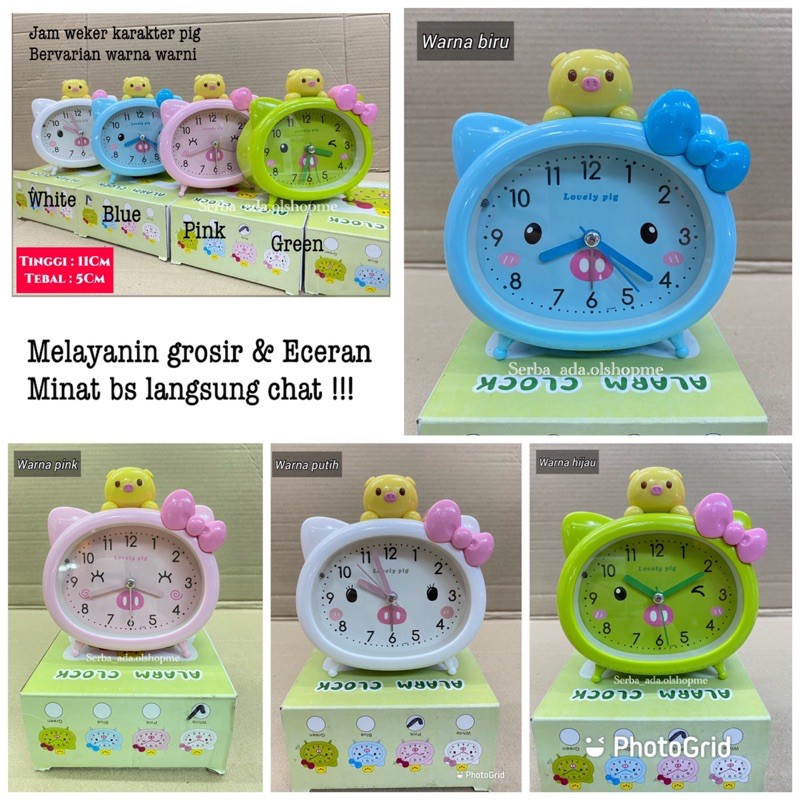 JAM BEKER IMPORT/JAM WEKER IMPORT/JAM MEJA KARAKTER/JAM ALARM IMPORT/TINGGI : 11CM+TEBAL: 5CM/SWEEP/