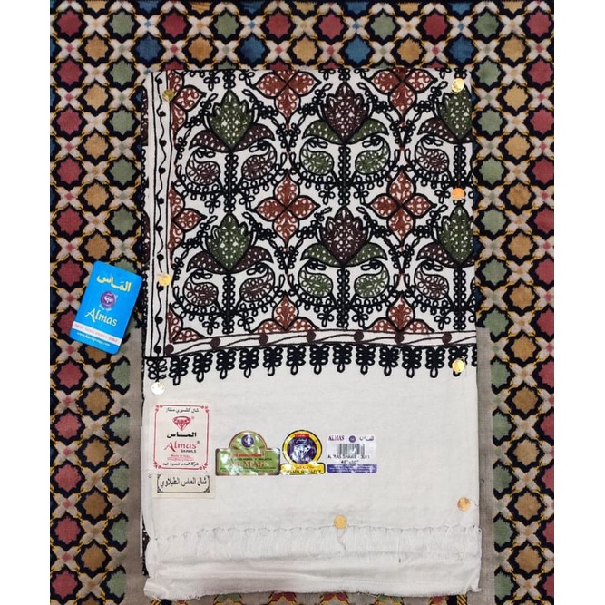 SORBAN KASHMIRI FULL SULAM ALMAS WARNA KRITING