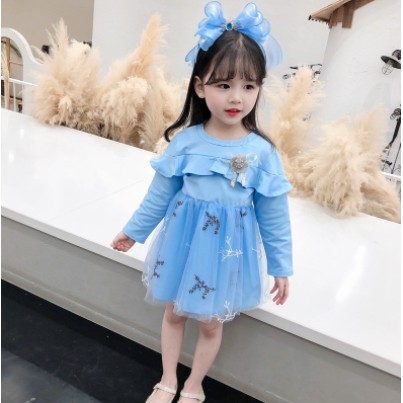 Plazababyku DRESS CLAIRE BRANCH EBV Baju Dress Anak Perempuan Import 6 bulan - 4 Tahun