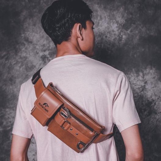 [DISCOUNT T9Z81] Tas Selempang Pria Kulit RVNS Ravens Egsy Buruan Beli
