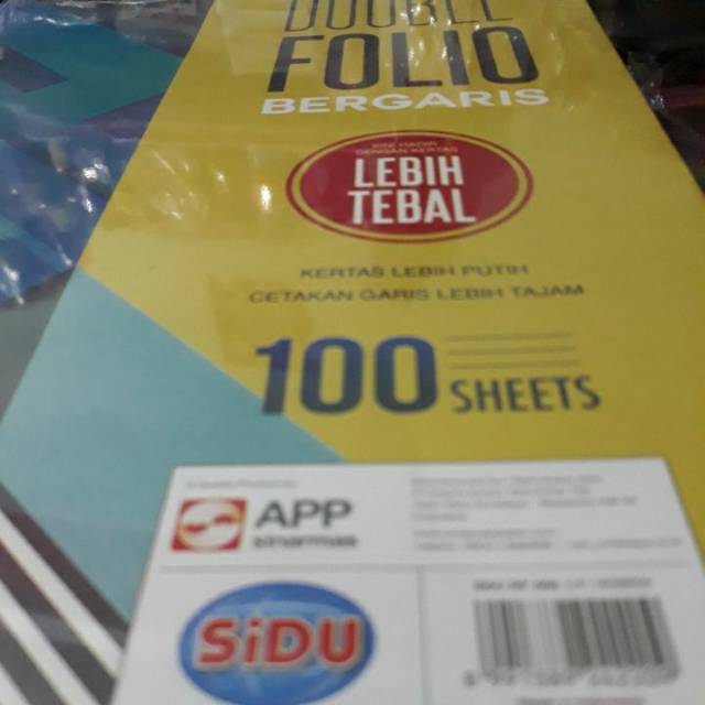 

Dobel folio bergaris SIDU 1paket isi 10lembar/Kalkir Folio / Kertas Kalkir 80/85gr (1paket isi 3lb)