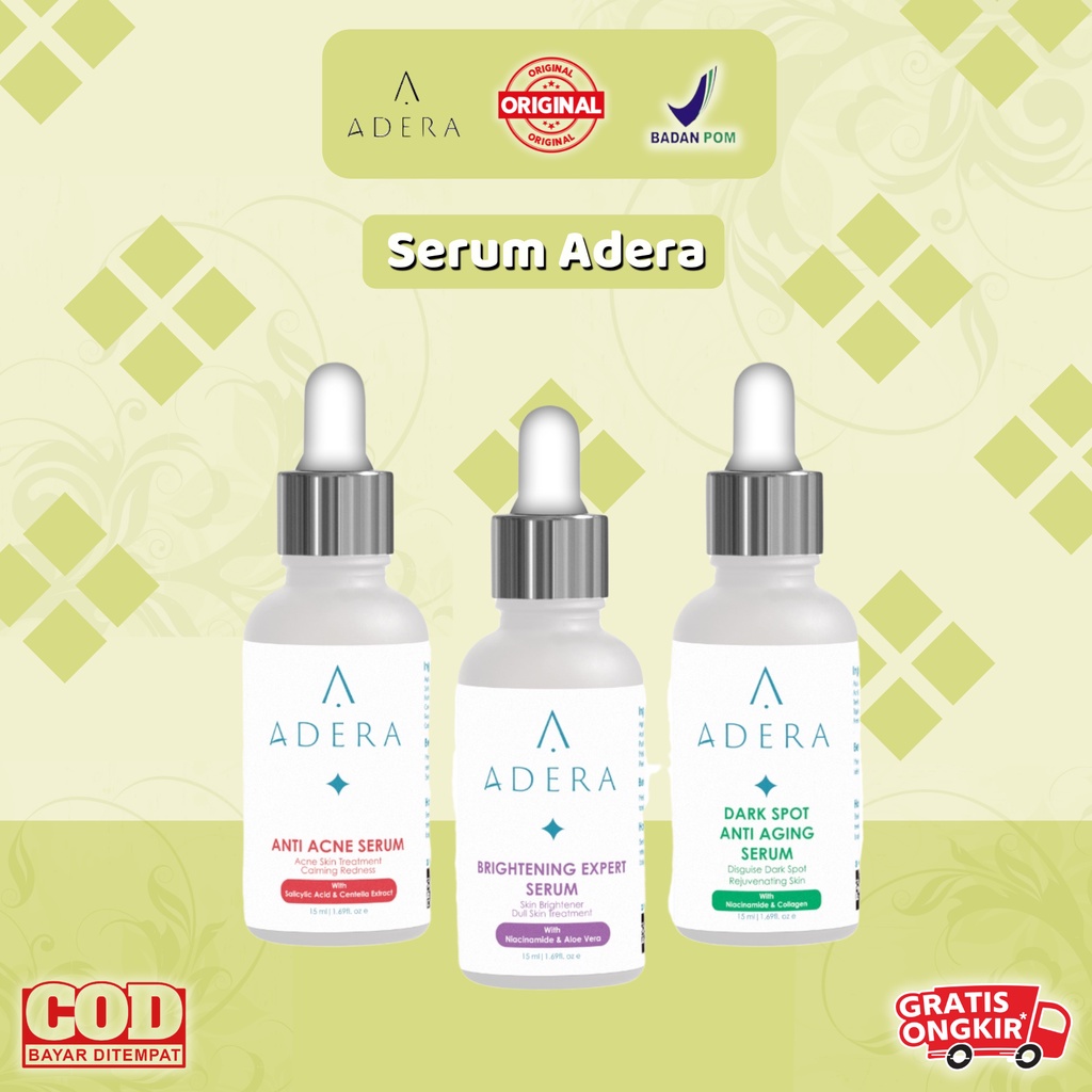 Jual Paket Adera Serum Wajah Glowing Putih Bersih Bebas Jerawat Kusam ...