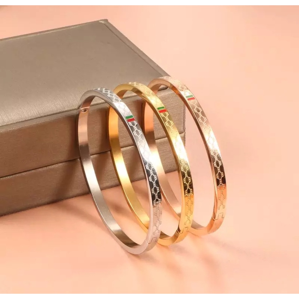 Gelang Titanium Model Gc Tersedia Warna Rosegold,  Gold dan Silver