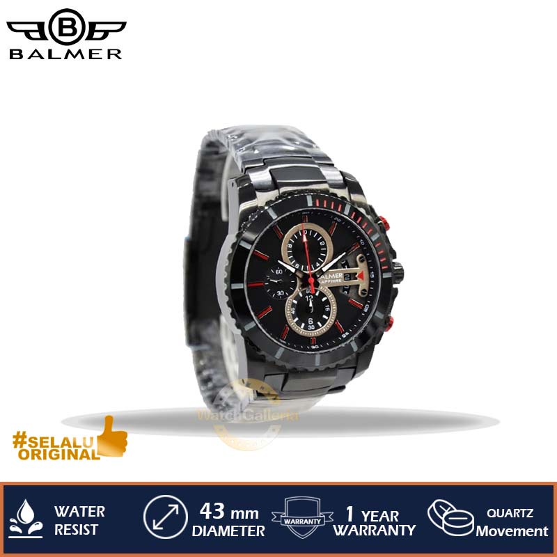 Jam Tangan Balmer B.7980MB Black Original Murah