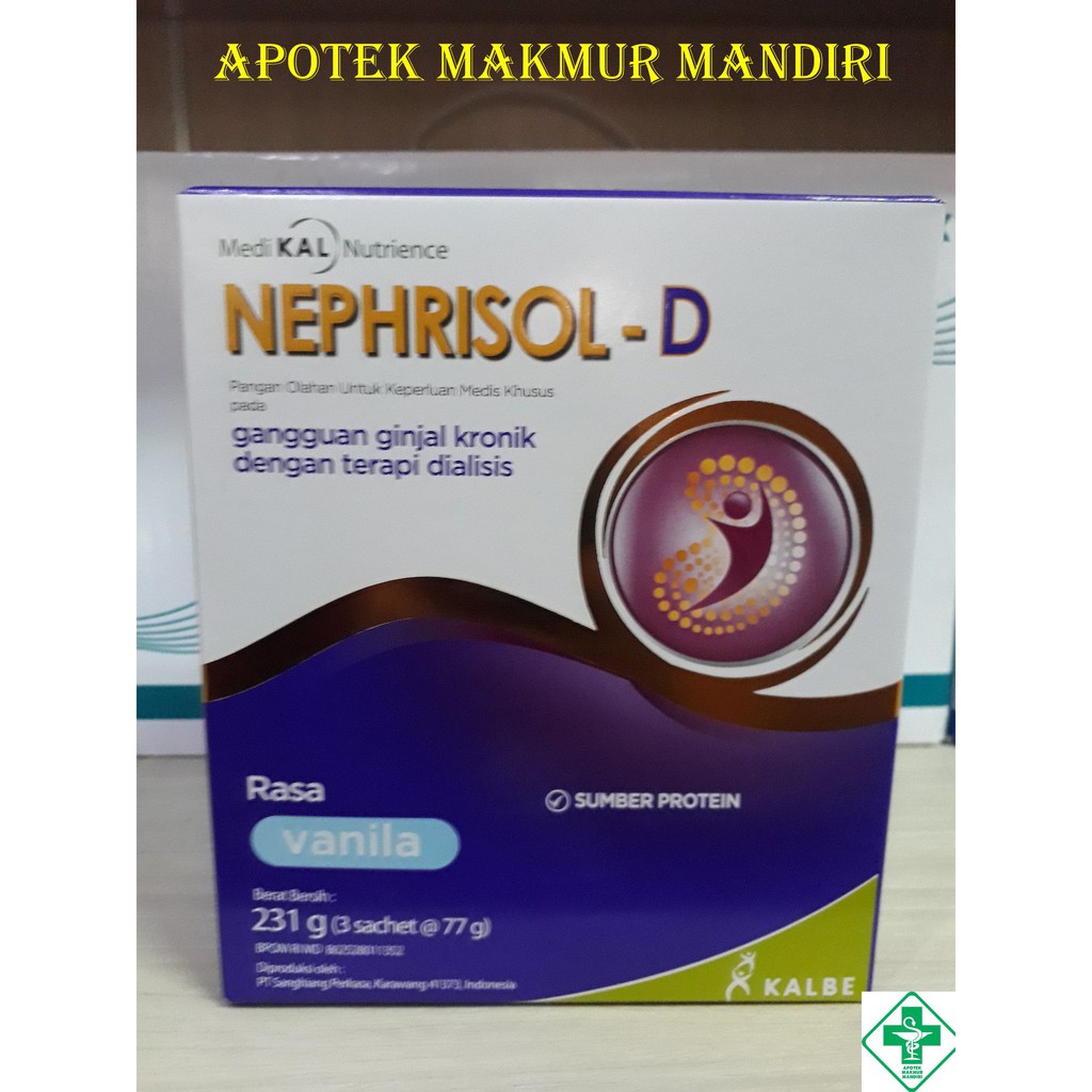 

Medikal Nutrience Nephrisol-D Rasa Vanila 231 g (3 Sachet @77 g)