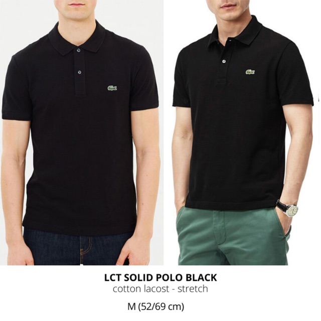 Kaos polo pria branded LACOSTE original (lengan pendek, melar)