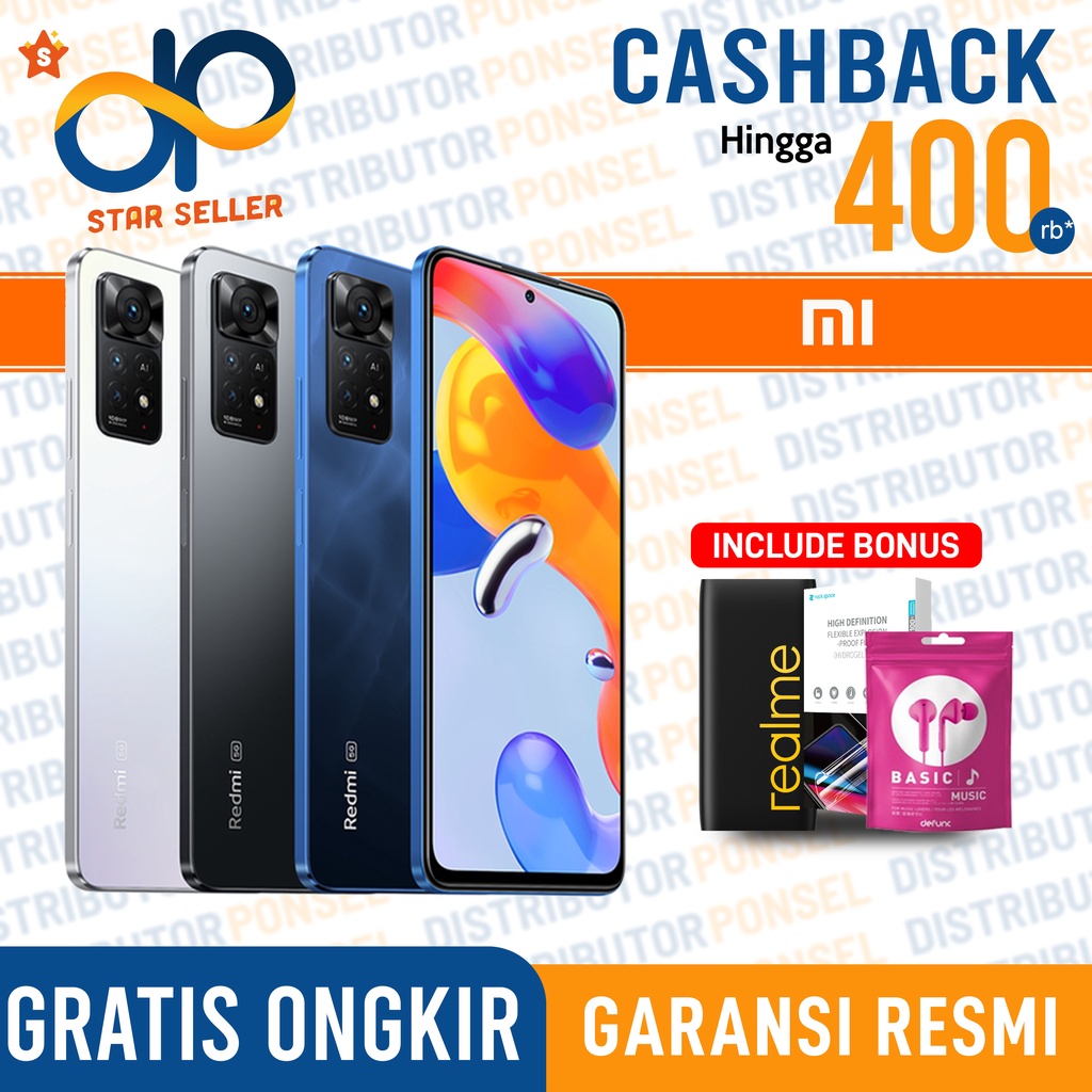 Xiaomi Redmi Note 11 6/128GB 4/128GB Garansi Resmi  Redmi Note 11 6 GB 128 GB 4 GB 128 GB