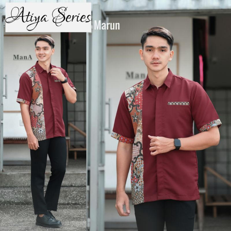 Baju Atasan Pria Kemeja Atiya Batik