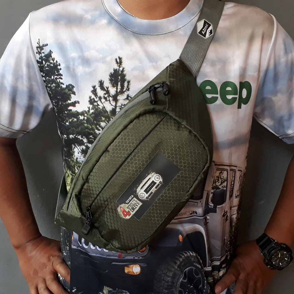 AZetc - Tas Waistbag logo Toyota Land Cruiser Hartop 4X4 Offroad Clothing ART 04