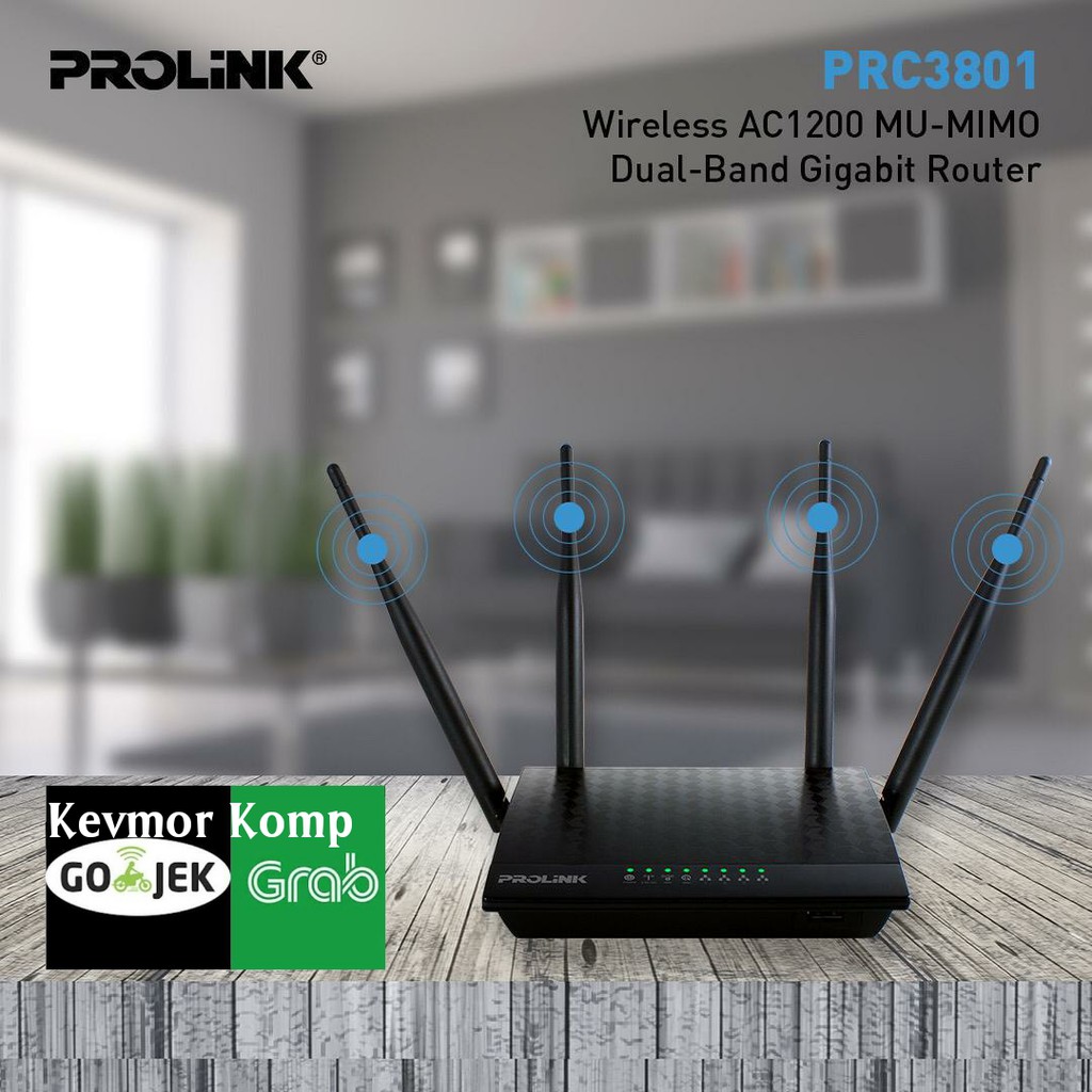 PROLINK PRC3801 WIRELESS AC 1200MU - MIMO DUAL - BAND GIGABIT ROUTER