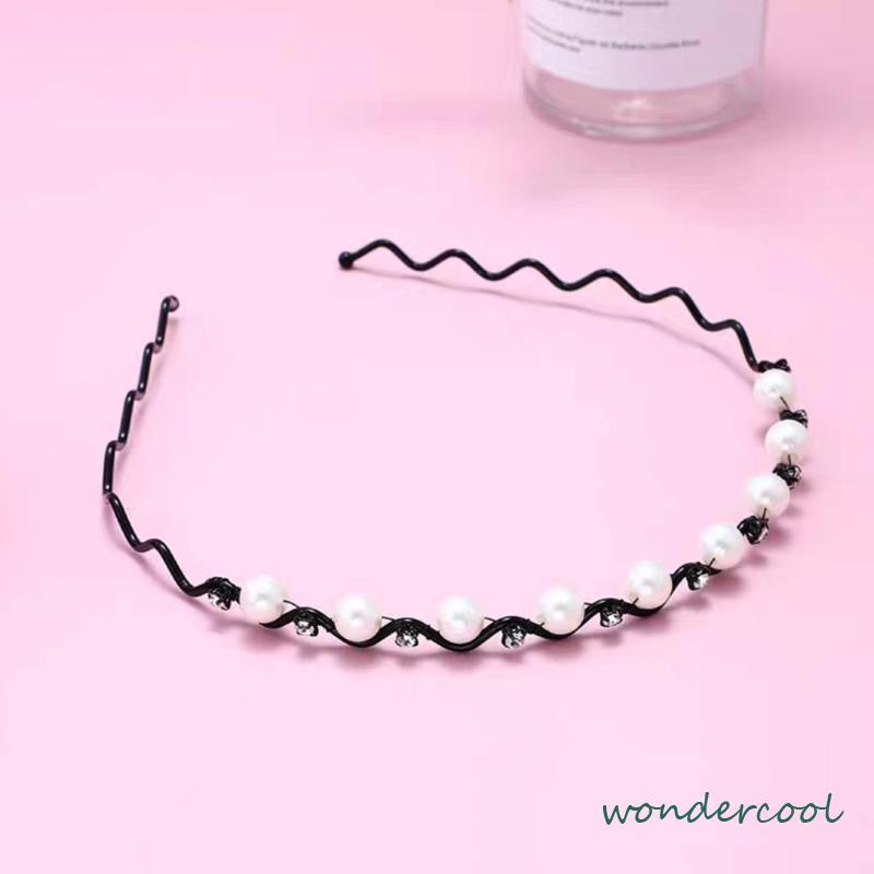 Mutiara Jepit Rambut  Bando Berlian  Gaya Korea Wanita Headband Aksesoris Rambut-Won