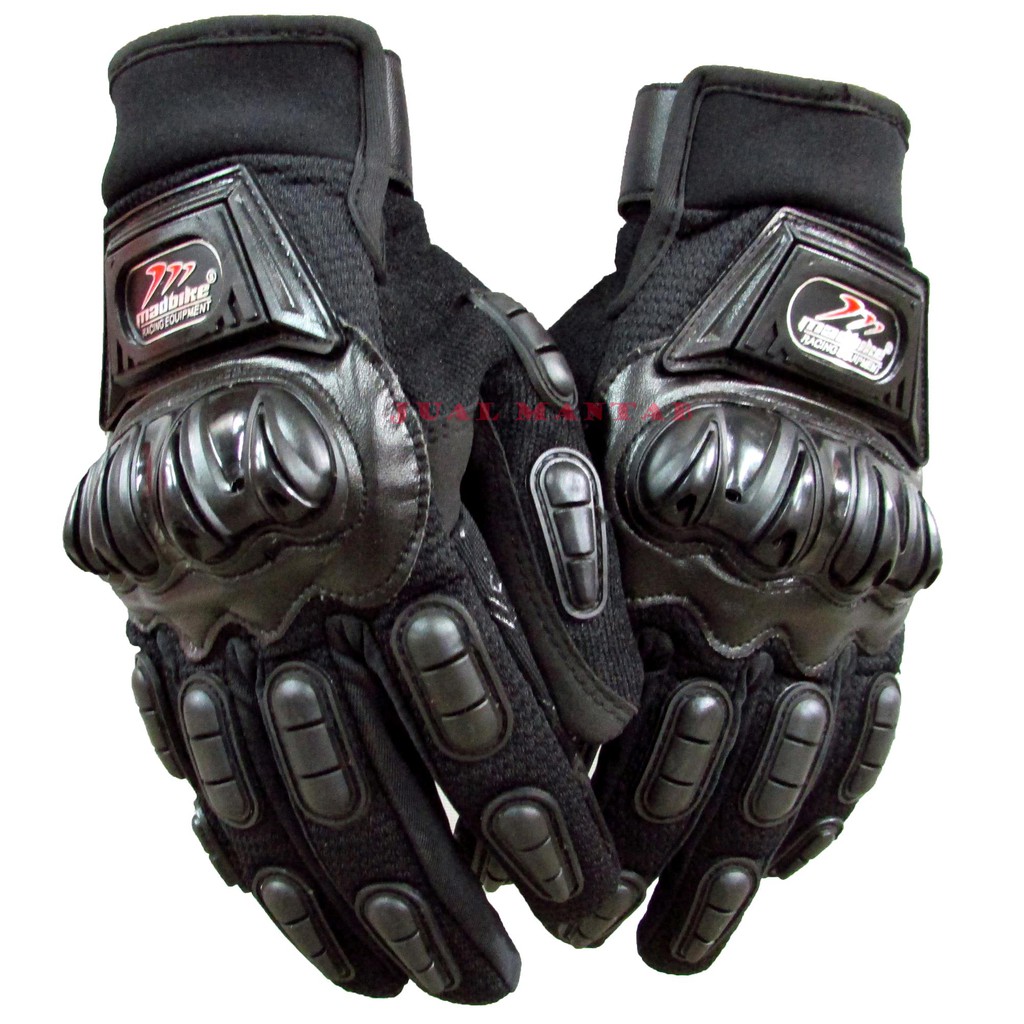 Sarung Tangan Motor Aksesoris Pengendara Motor MadBike 10A Sarung Tangan Full Jari Bikers l Ridding l Touring All Size Dewasa l Pria l Wanita Motorcycle Glove Best Quality Murah