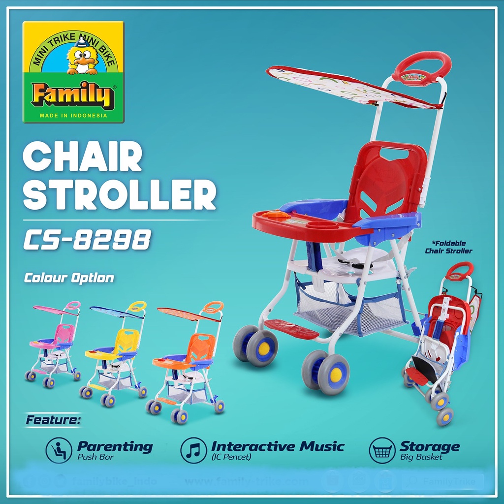 FAMILY Baby Chair Stroller FC 8298 Kursi Makan Kursi Dorong Bayi