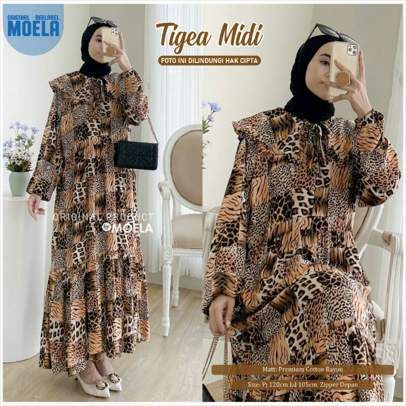 ESLIN, TAHCI, TUTUA, TIMI, KiSBI,TIGEA, MACIDA,KIMI  MIDI Dress Ori by Moela