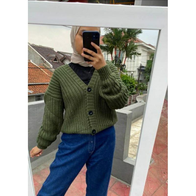 ELLENA BASIC OUTWEAR (7 GET) / MIDI KARDIGAN /RAJUT PREMIUM / BASIC outer-army