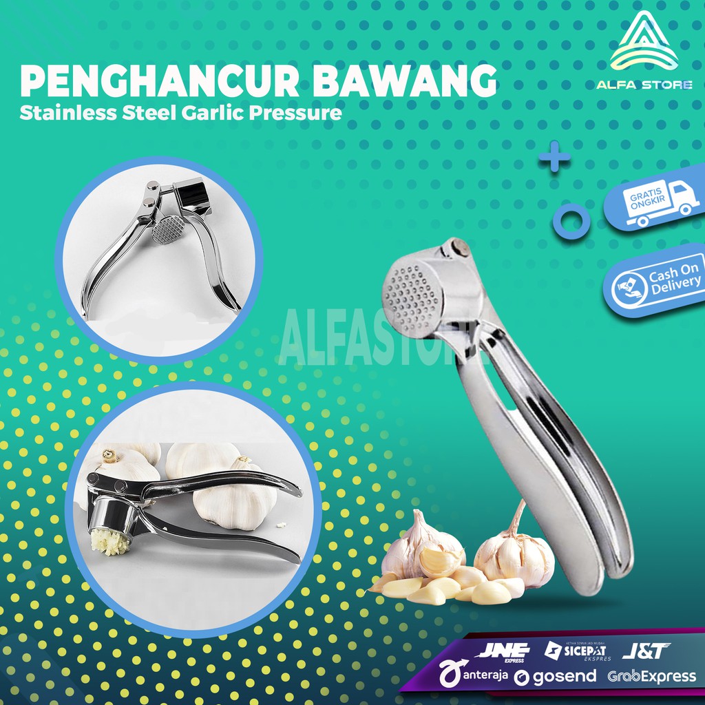 Alat Penghancur Bawang Lebih Mudah Stainless Steel Garlic Pressure