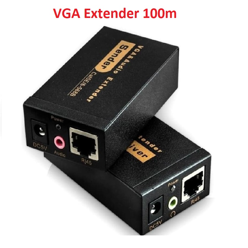 VGA Extender 100M Lan RJ45 Cat5 Cat6 Support Audio