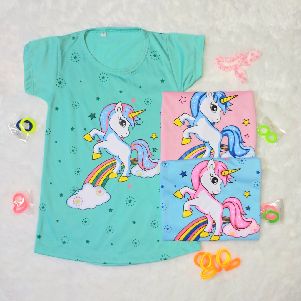 COD / UNICORN / DRESS / BAJU / KAOS KARAKTER ANAK PEREMPUAN / BAHAN KATUN RAYON / MOTIF HIGH QUALITY 1-5 TAHUN