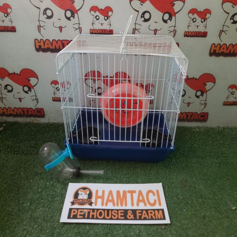 KANDANG HAMSTER SWEET &amp; BOTOL 60ML BY HAMTACI