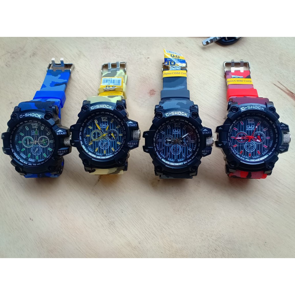 Jam Tangan Pria Sporty C-Shock Analog  Crono Hiasan