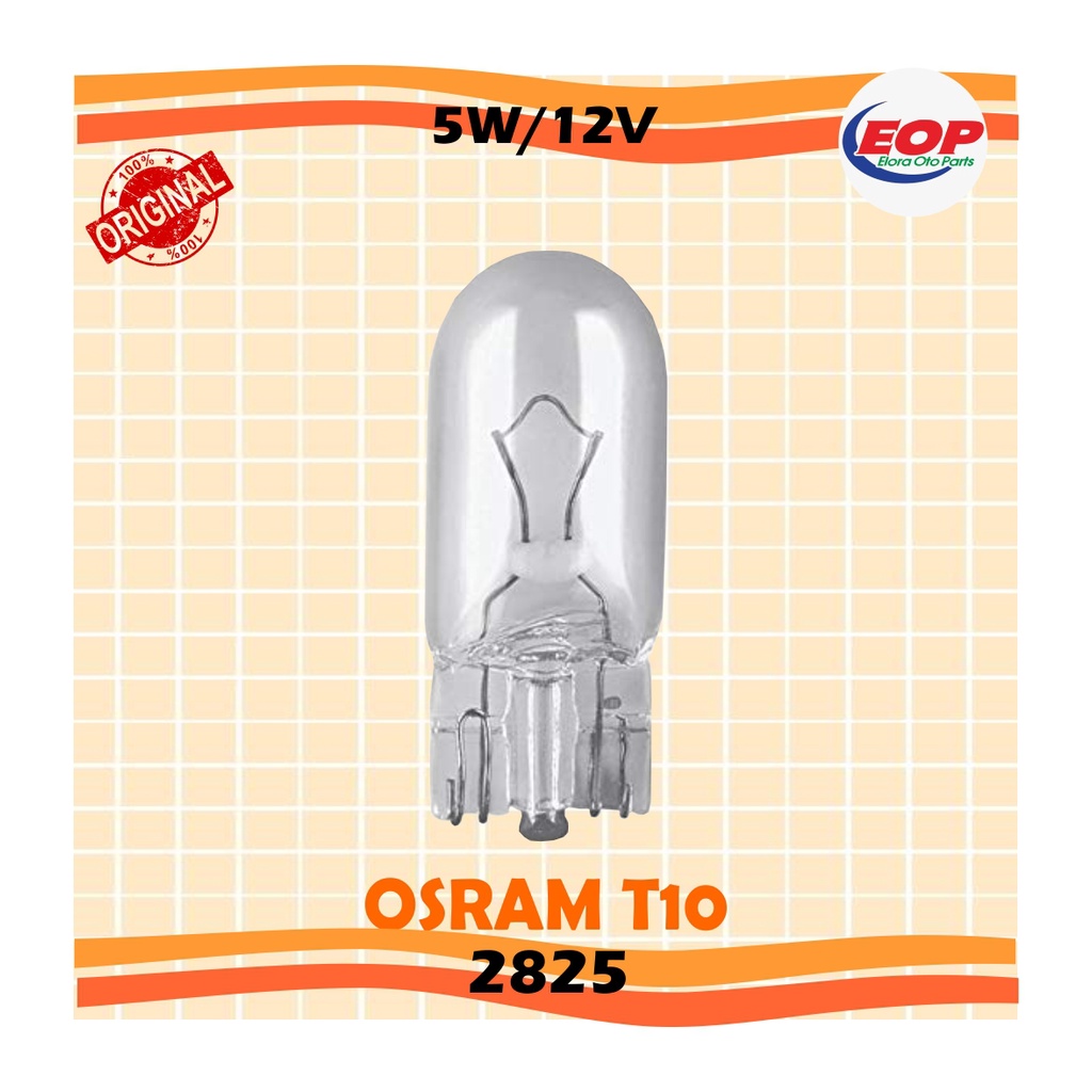 OSRAM T10 W5W 12V 5W Lampu Senja - Wedge Base 2825