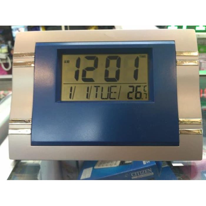 JAM DINDING DIGITAL LED MEJA & DINDING / JAM DINDING DIGITAL LED ORI - Biru