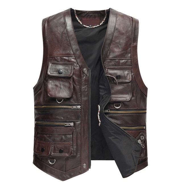 BEST SELLER JAKET ROMPI BIKERS KULIT PRIA ASLI DOMBA KUALITAS SUPER COKLAT TUA