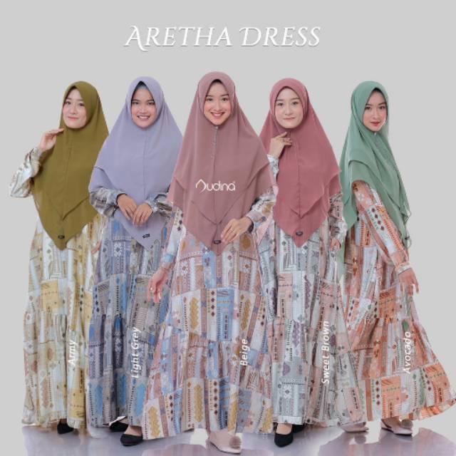 Gamis Busui Aretha Dress Set Ori Audina