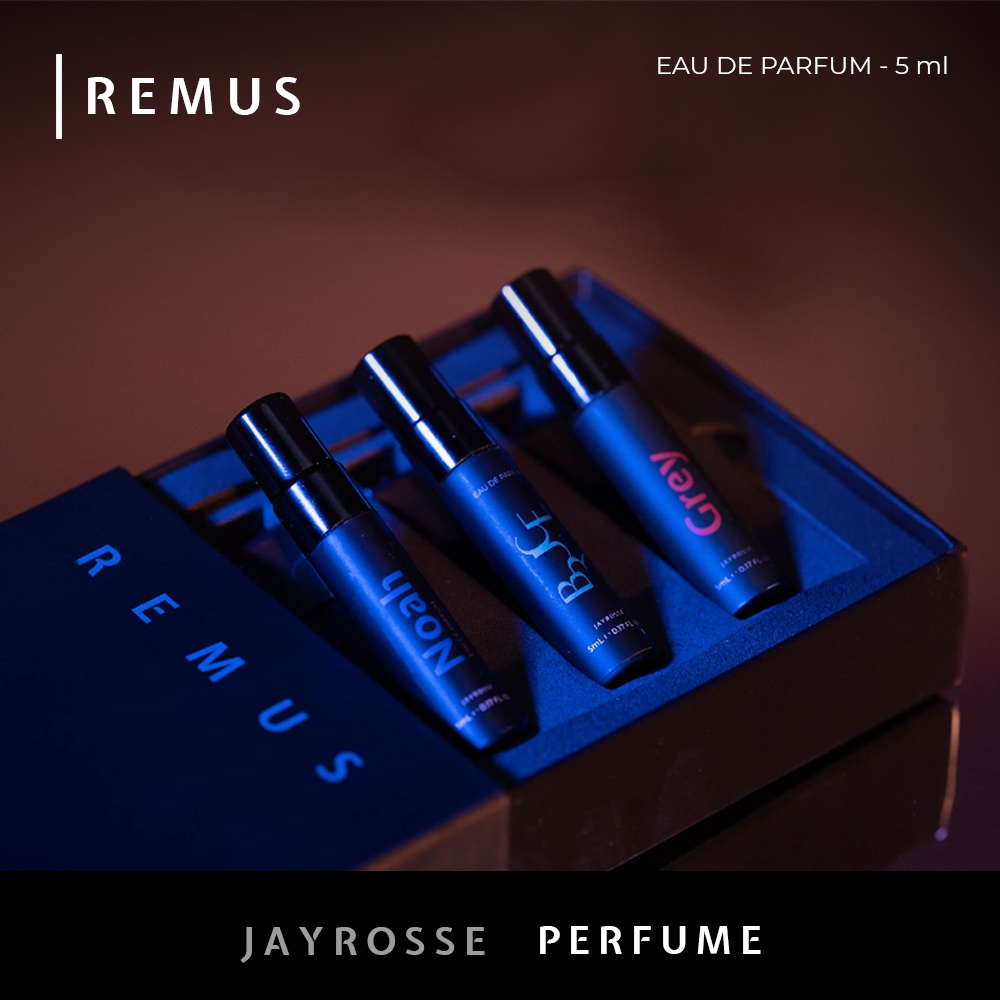 Jayrosse Perfume | Remus Discovery Set | Noah - Bruce - Grey | Parfum Pria