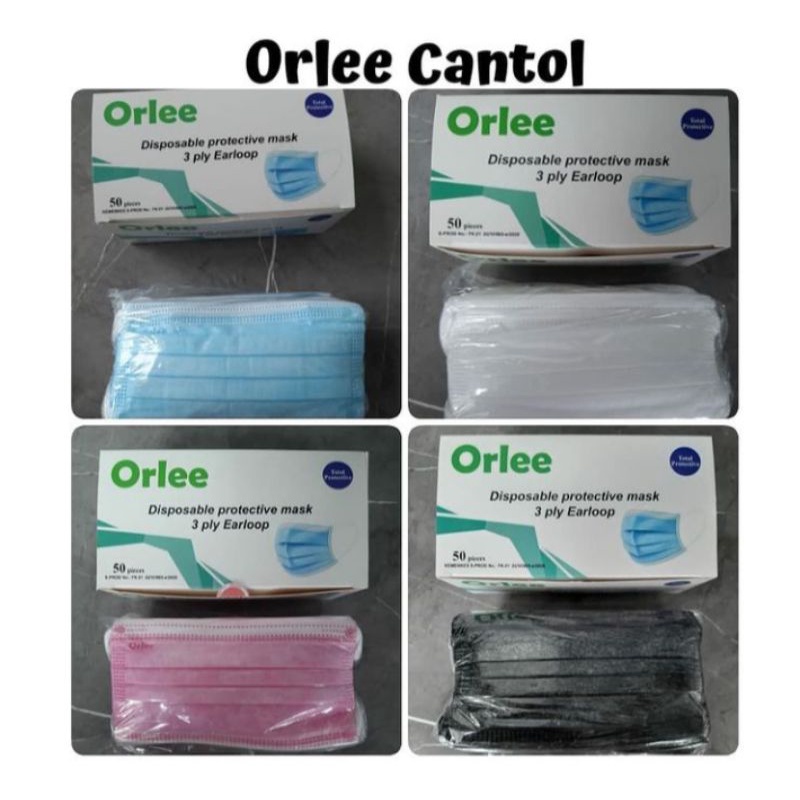 Masker Orlee Non Medis Biru Pink Putih Hitam Cantol Masker Cantol Orlee Murah Grosir