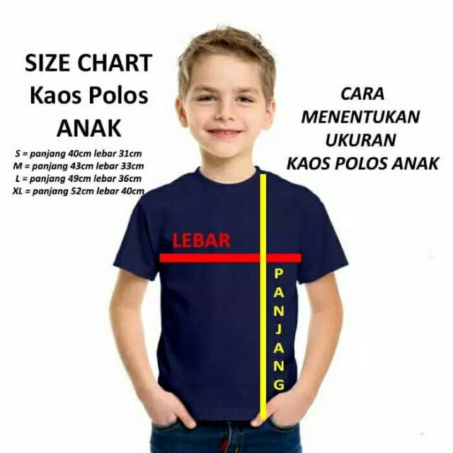 KAOS PENDEK ANAK CETAK SABLON NAMA