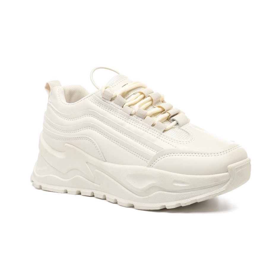 PVN Jungkook Sepatu Sneakers Wanita Sport Shoes Grey Krem 129-Taecyeon - Cream