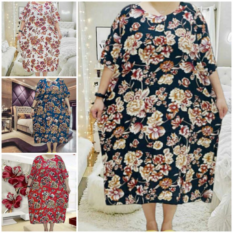 Promo daster rayon jumbo kancingan  daster busui friendly big size daster hamil dress hamil daster super jumbo daster kancing super jumbo bahan rayon premium