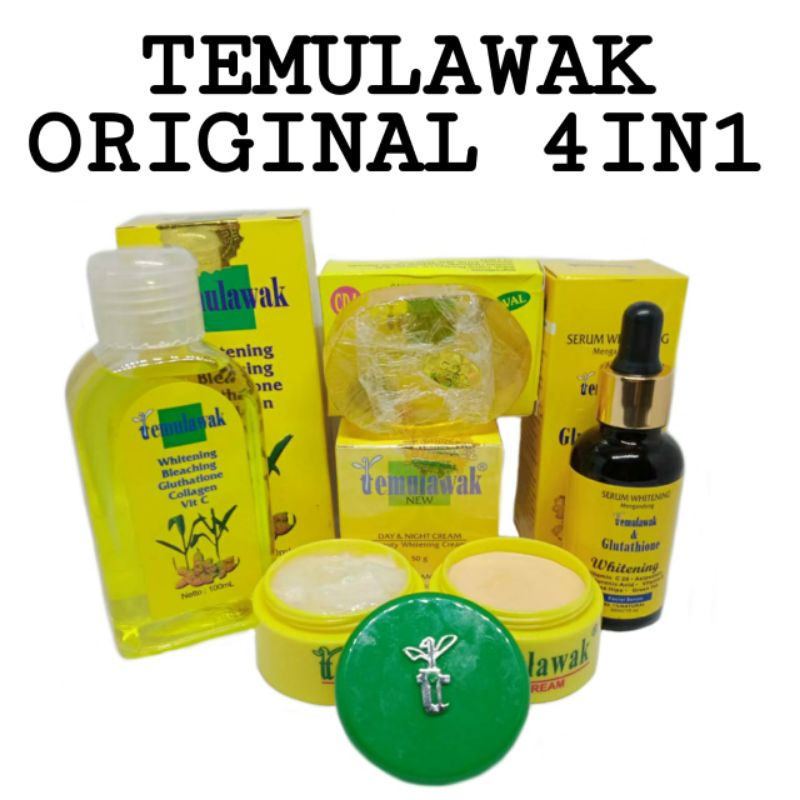 Paket Cream Temulawak Komplit 5in1 / Lengkap Temulawak 5in1 +serum / Paket Lengkap Temulawak Original 5in1