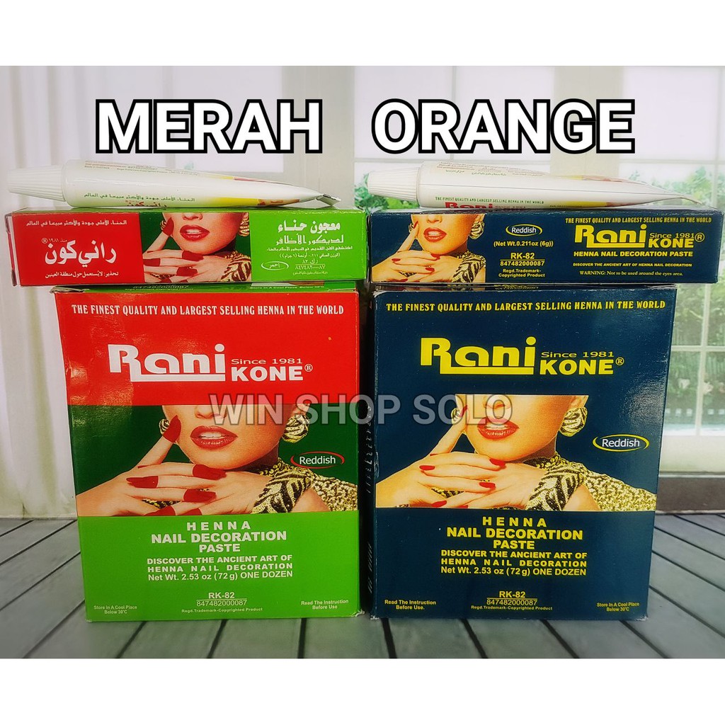 KECIL 6GR RANI KONE HENNA CAT KUKU HALAL HYENNA Shopee Indonesia