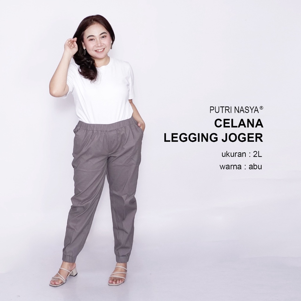 8L,6L,5L,4L,2L,XL, all size, Celana Kerja Kantor Legging Joger / Celana Wanita Jumbo / Big size / Celana Kerja Seragam Wanita Big / Celana Bahan Wanita Formal Super Jumbo Kekinian