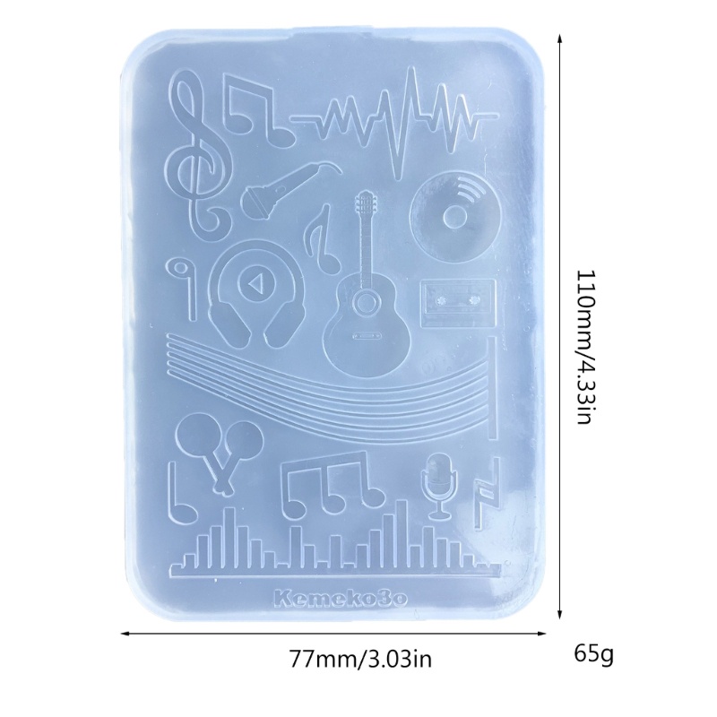 SIY Geometry Filler Musical Symbols Resin Casting Silicone Mold Woman Keychain Pendant Ornament Mold for DIY Crafts