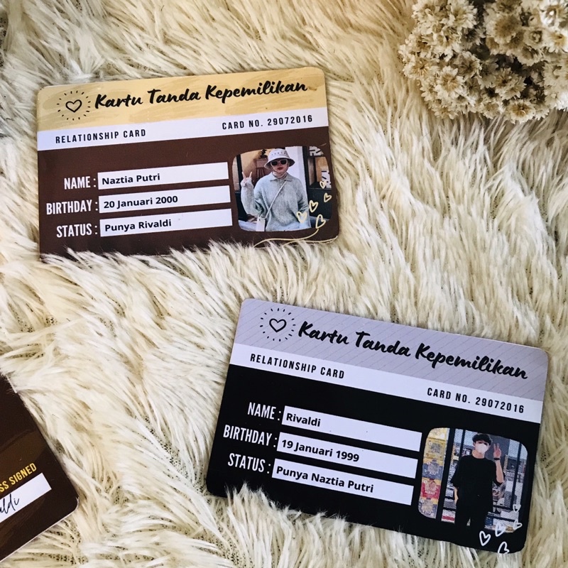 Kartu Tanda Pacararan | Relationship card | Komitmen Card | Couple Card