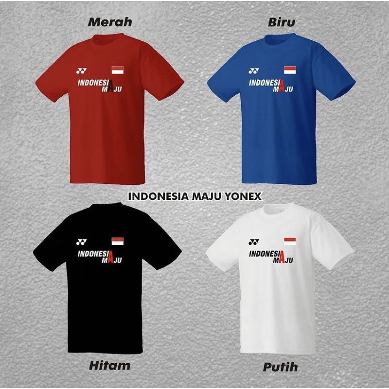 baju bulutangkis indonesia maju  kaos bulutangkis baju yonex kaos olahraga
